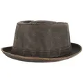 Produktbild: Stetson Trilby Pork Pie mit UV-Schutz 40+ im Vintage-Stil braun 55/S