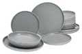 Produktbild: CreaTable, 23583, Serie Uno, 12-teiliges Geschirrset für 4 Personen, Tellerset aus Steinzeug, spülmaschinen- und mikrowellengeeignet, Made in Europe