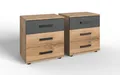 Produktbild: Wimex Nachtschrank in braun mit 3 Schubladen (B/H/T: 52x58x38 cm)