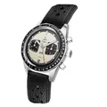 Produktbild: YEMA Rallygraf Panda Stahl Hybrid Mechanisch Quarz Leder Weiß Herrenuhr, Schwarz