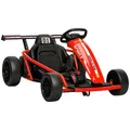 Produktbild: AIYAPLAY Kinder Elektro Gokart 24V 6-13km/h Drift Kart mit 2 Motorn, Verstellbarer Sitz, Driftmodus, Go Kart mit Sanft Start, Musik, Hupe, Kinderfahrzeug für 8-12 Jahre Rot