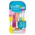 Produktbild: Gillette Venus Tropical Einwegrasierer Damen, 3 Damenrasierer mit Komfortklingen