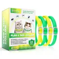 Produktbild: Flohhalsband Katze 4 Stück ZeckenHalsband für Katzen, AntiFloh Katze Halsband...