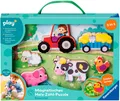 Produktbild: Ravensburger Motorik Play+ Magnetisch Holz-Zähl-Puzzle Bauernhof 12034123