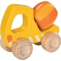 Produktbild: goki 55874 - Betonmischer aus Holz, Robustes Baustellenfahrzeug mit beweglichen Reifen, flexibler Mischer, leicht zu greifen, fördert die Motorik der Kinder, 13cm x 6cm x 10cm, ab 2 Jahre
