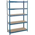 Produktbild: Steckregal Werkstattregal Kellerregal Schwerlastregal Metallregal Lagerregal Blau / 200x120x50cm 875kg
