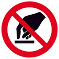 Produktbild: Verbotsschild Berühren verboten, Hygiene und Abstand Folie selbstklebend (Ø) 100mm ISO 7010 1St.