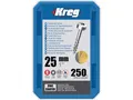 Produktbild: Kreg Pocket-Hole Schrauben 25 mm, Verzinkt, Flachkopf, Grobgewinde - 250Stk.