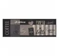 Produktbild: vidaXL Teppich, Küchenteppich Waschbar Coffee Schwarz 60x180 cm Samt