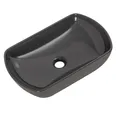 Produktbild: Fackelmann graues ovales Aufsatzwaschbecken 50 cm aus Keramik Handwaschbecken