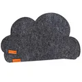 Produktbild: wortek Edle Platzdeckchen Kinder aus Filz 2er Set, Platzset Kinder Tischsets Abwaschbar, Tischunterlage Kinder Tischuntersetzer Untersetzer Teller – Teller Untersetzer Filz Platzset Wolke 45x25 cm