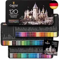 Produktbild: Castle Art Supplies 120 Buntstifte Set | Hochwertige Farbminen mit weichem Kern