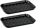 Produktbild: WENKO Grillschale Modell Luca, Edelstahl, (2-St), wiederverwendbar, hitzebeständig bis 220 °C, mit Antihaft-Beschichtung