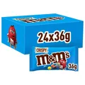 Produktbild: M&M's Crispy, Schokoladen Großpackung, 24 x 36g, Knusprige Schokolinsen (816g)