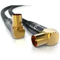 Produktbild: Primewire - Antennenkabel 90° Gewinkelt, Koax, Tv-kabel, Rf, Iec, Hdtv, 4-fach Schirmung, 75 Ohm, 120db - 12,5m