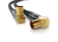 Produktbild: Primewire Antennenkabel 90° gewinkelt, Koax, TV-Kabel, RF, IEC, HDTV, 4-fach Schirmung, 75 Ohm, 120dB - 12,5m