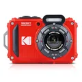 Produktbild: KODAK Pixpro Pack WPZ2 + 2 Akkus + 1 SD-Karte – Kompakt 16 M Pixel, wasserdicht bis 15 m, stoßfest, Video 720p, LCD-Display 2,7 Zoll – Li-Ion-Akku – Rot