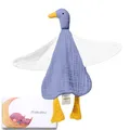 Produktbild: Mababu Schmusetuch Baby Musselin – Bio-Baumwolle & Oeko-TEX® – Kuscheltier Ente – Geschenk zur Geburt, 4-lagig, extra weich, für Neugeborene, Jungen & Mädchen, waschbar, als Schnuffeltuch