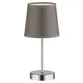 Produktbild: WOFI Tischleuchte Cesena 1-flammig, grau, Ø ca. 14 cm, Höhe ca. 31 cm, Stoffschirm 832401500000, Schirm: Grau
