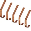 Produktbild: SOTECH 5 x Kleiderhaken Loxten 142 x 20 x 45 mm orange, Garderobenhaken modern aus echt Edelstahl Wandhaken mit 3 mm Materialstärke Jackenhaken mit abgerundeten Kanten