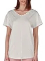Produktbild: Skiny Damen Sleep & Dream Shirt Kurzarm Schlafanzugoberteil, Elfenbein (Ivory 7608), (Herstellergröße: 36)