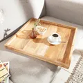 Produktbild: riess-ambiente Massives Tablett MAKASSAR 50cm Mangoholz Servierbrett Serviertablett Sofatablett
