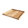 Produktbild: Massives Tablett MAKASSAR 50cm Mangoholz Servierbrett Serviertablett Frühstückstablett rauer Look
