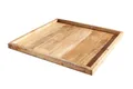 Produktbild: Tablett Mangoholz 50 cm mit erhöhtem Rand Handarbeit massiv Serviertablett