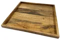 Produktbild: Massives Tablett MAKASSAR 50cm Mangoholz Servierbrett Mango Holz Holztablett NEU