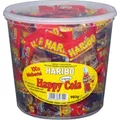 Produktbild: Haribo Happy Cola Mini-Beutel, Runddose, 200 Stück (2 x 980g)