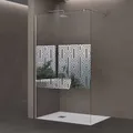 Produktbild: doporro Luxus Duschwand für Dusche Duschabtrennung 140x200cm Walk-In Dusche 10mm ESG-Sicherheitsglas Labyrinth inkl. Nanobeschichtung Bremen02DM