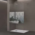 Produktbild: doporro Luxus Duschwand für Dusche Duschabtrennung 140x200cm Walk-In Dusche 10mm ESG-Sicherheitsglas Labyrinth inkl. Nanobeschichtung Bremen02DM