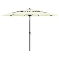 Produktbild: vidaXL Sonnenschirm mit Aluminium-Mast 3-lagig Sandfarbe 3 m