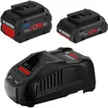 Produktbild: Bosch Werkzeugakku ProCORE Starter Set, 18V / 4,0 + 5,5Ah, 2 Akkus und Schnellladegerät
