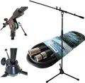 Produktbild: keepdrum MS106 BK Schwarz Mikrofonständer Stativ mit Galgen + 6m XLR Kabel Schwarz