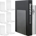 Produktbild: 6x Buch Ständer Buchstützen Buchständer Buchhalter für Bücherregal aus Acryl