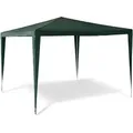 Produktbild: Pavillon Zelt Hbt:250x300x300cm, Quadratisch, Dach Aus Pe, Partyzelt Für Festival/feier, Stahlgestell, Grün - Relaxdays