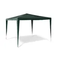 Produktbild: Relaxdays Pavillon Zelt HBT: 2,5 x 3 x 3 m Gartenpavillon mit quadratischer Fläche und Dach aus 100% PE Partyzelt für Festival oder Feier Pavilion mit Stahlgestell Pavillion, grün