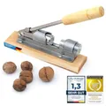 Produktbild: Retro Nussknacker im Nostalgie-Design Nut-cracker aus Edelstahl mit Hebel-Funktion; größenverstellbar und kraftsparend Nüsse öffnen