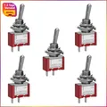 Produktbild: Miniatur Kippschalter 1-polig Ein-Aus 2A 250VAC 5A 120VAC 5 Stück für Modellbau