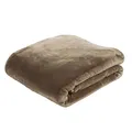 Produktbild: Gözze - Premium Cashmere-Feeling Wohn- und Kuscheldecke, 500 g/m², 130 x 170 cm - Taupe, Offwhite