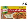 Produktbild: 3 knorr dado saporito manzo brodo leckeres Rindfleisch Suppenwürfel Brühe 10 pz