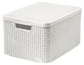 Produktbild: Curver Rattan Aufbewahrungsbox mit Deckel Kunststoff braun 44,5x33x24,8 cm