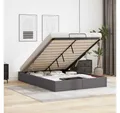 Produktbild: vidaXL Bett, Ottoman-Bett ohne Matratze Grau 140x200 cm Kunstleder