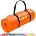 Produktbild: MOVIT Yogamatte XXL Pilates Gymnastikmatte, Yogamatte, Training (Schadstoffgeprüft, mit Verschlussband), 190x100x1,5cm oder 190x60x1,5cm oder 183x60x1,0cm, Größen-, Farbwahl 60 cm x 190 cm x 1.5 cm