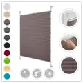Produktbild: Roomy Plissee Plissee Klemmfix, ohne Bohren, verspannt, Klemmbar grau 50 cm x 130 cm