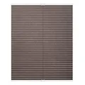 Produktbild: Lichtblick Plissee Klemmfix, ohne Bohren, verspannt, lichtdurchlässig, Blickdicht, Uni, mit eleganter Crushed Optik 50 cm x 130 cm (B x L), Taupe