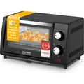 Produktbild: TZS First Austria - Minibackofen 10L 800W - Mini Backofen stufenlose Temperaturregelung bis 230°C - Miniofen 60 Min. Timer, 2 Einschubhöhen, Back... - Schwarz