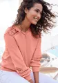 Produktbild: Vivance Sweatshirt mit Spitzeneinsätzen an Schulter und Ärmel