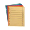 Produktbild: Wekre Trennblätter DIN A4 1-0 gelb, orange, rot, blau, grün, 230 g/m², 100...